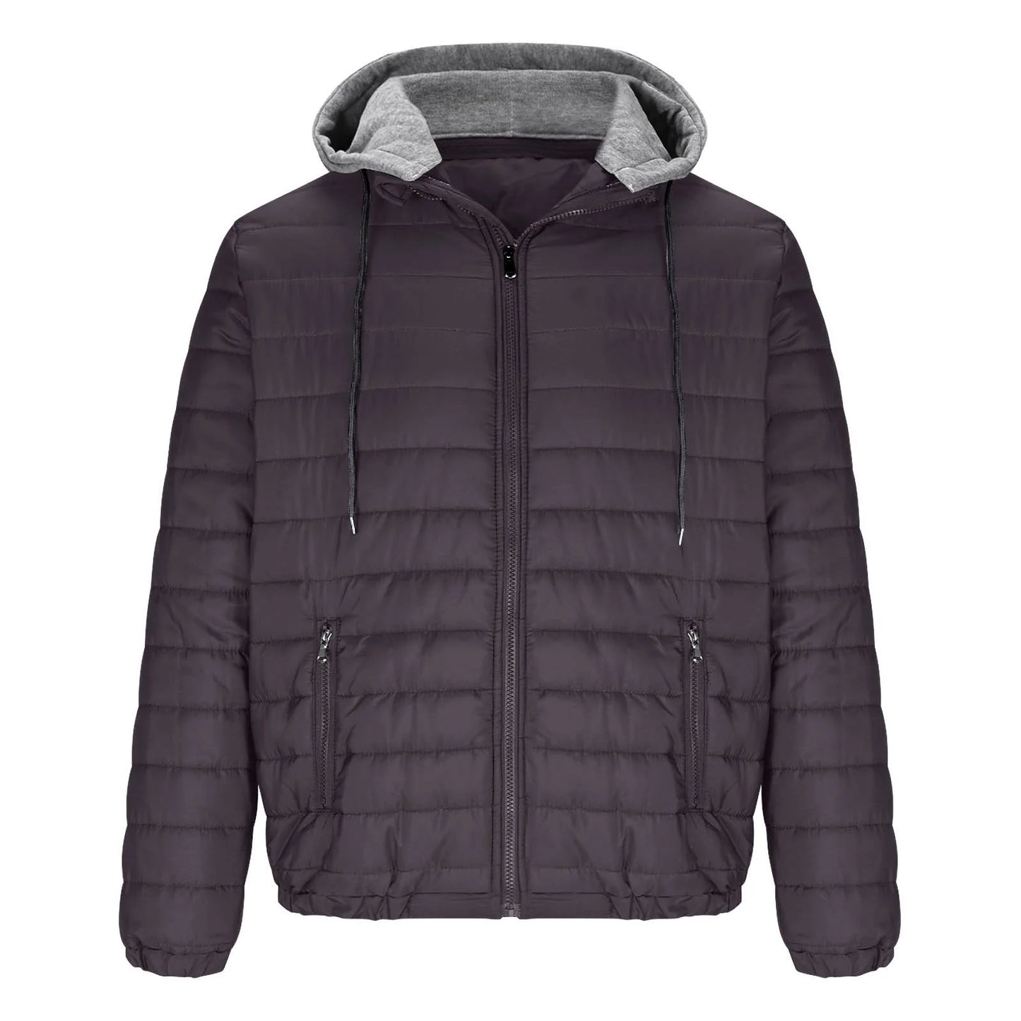 Mens Winter Coats Men'S Solid Color Hooded Jacket Cotton Padded Jacket Fashion Cotton Padded Jacket Men'S Warm Cotton Padded Jacket