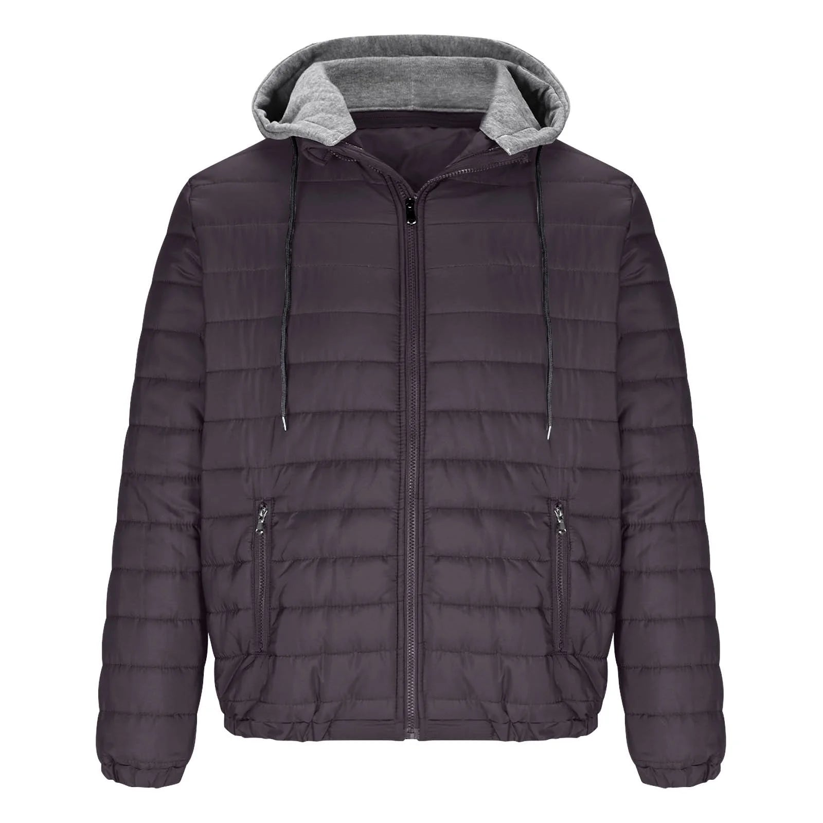 Mens Winter Coats Men'S Solid Color Hooded Jacket Cotton Padded Jacket Fashion Cotton Padded Jacket Men'S Warm Cotton Padded Jacket