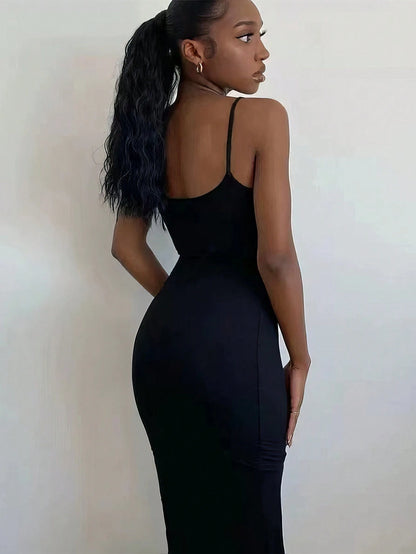 Dazzle in the Zyxie Women's Elegant Black Mermaid Tail Cami Dress - Perfect for Special Occasions