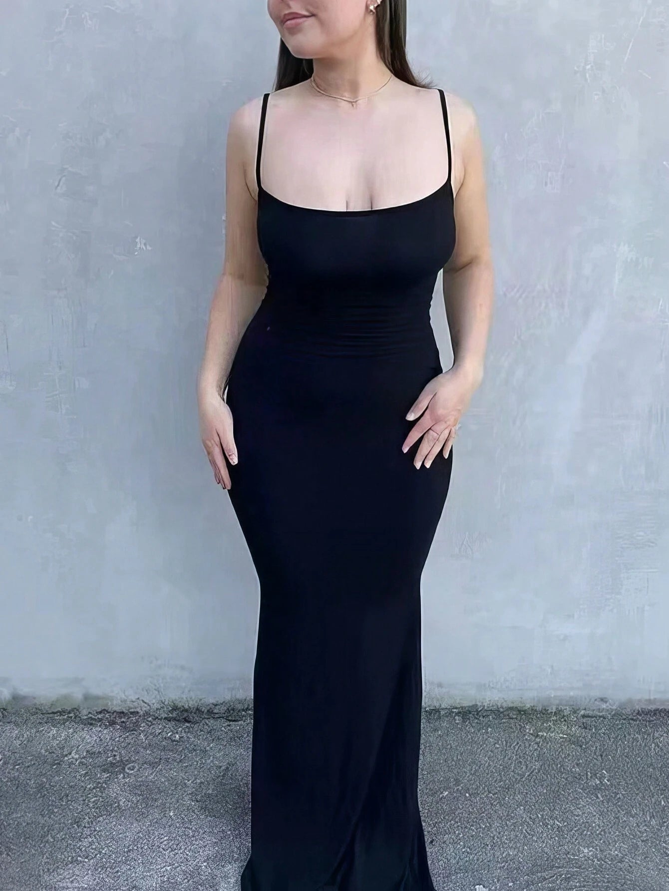 Dazzle in the Zyxie Women's Elegant Black Mermaid Tail Cami Dress - Perfect for Special Occasions