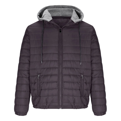 Mens Winter Coats Men'S Solid Color Hooded Jacket Cotton Padded Jacket Fashion Cotton Padded Jacket Men'S Warm Cotton Padded Jacket